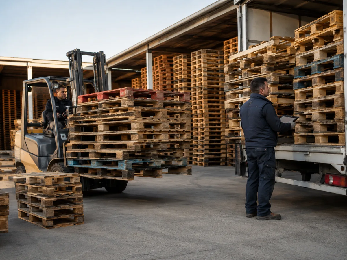 Acquisto pallet con ritiro e controllo del materiale in magazzino